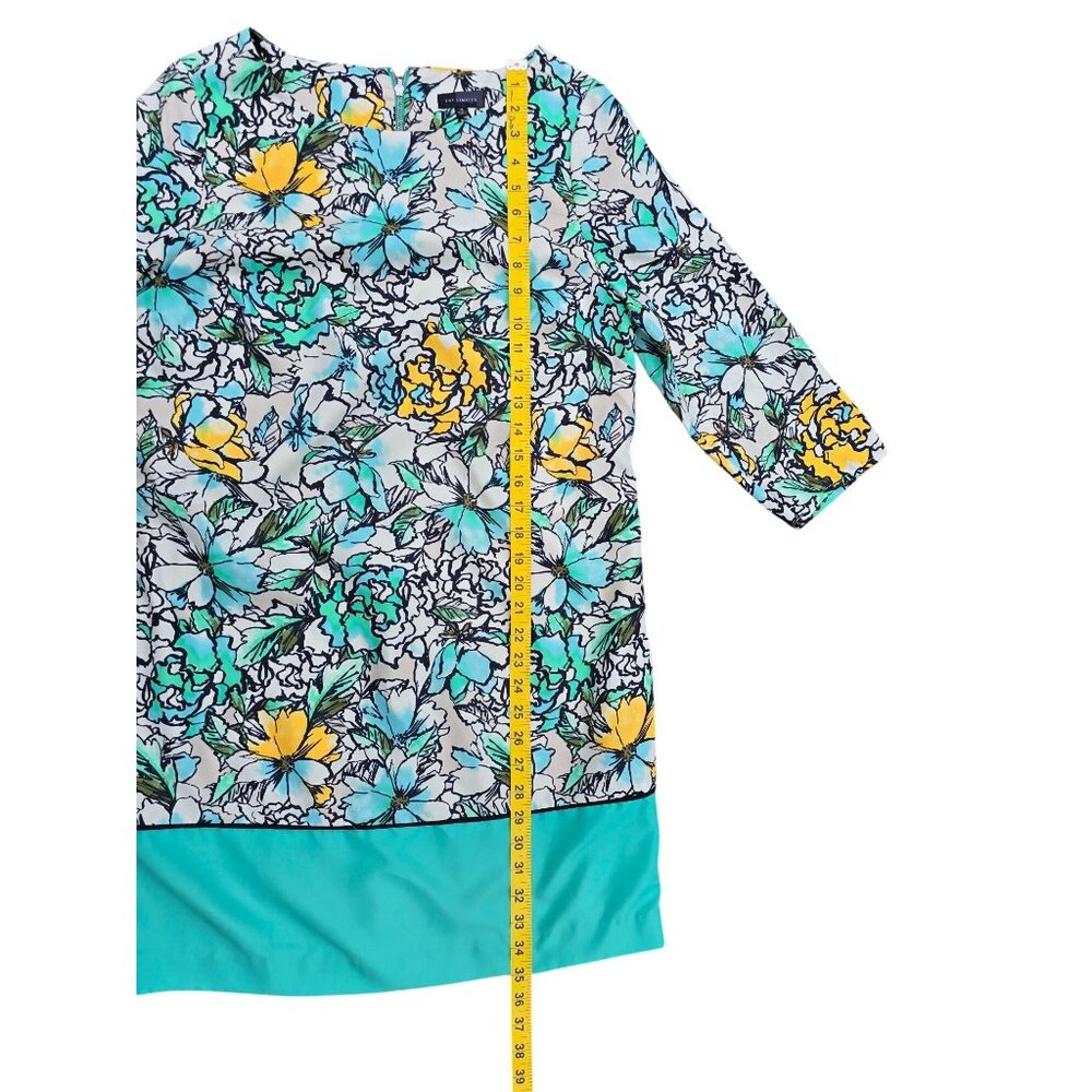 The Limited Womens Floral 3/4 Sleeve Shift Dress Multicolor Size M Polyester - Picture 4 of 5